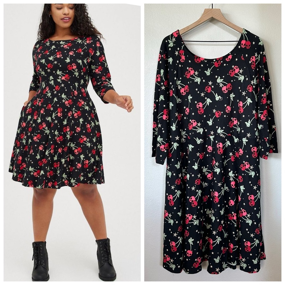 Floral Black Dress